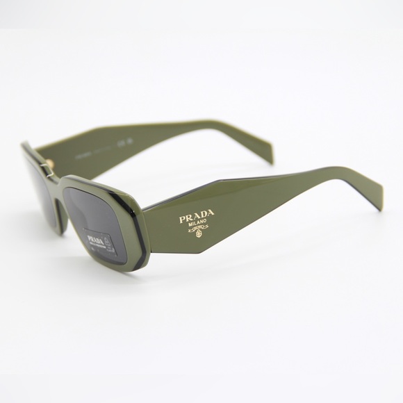 NEW PRADA GREEN PR17WS 13N5S0 UNISEX GREEN SUNGLASSES PRADA SPR 17W 13N-5S0 - Picture 7 of 14